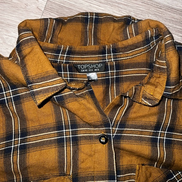 Topshop Plaid Button-Up Size US 8 - Picture 3 of 3